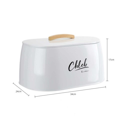 CHLEBAK POJEMNIK STALOWY NA PIECZYWO E-6325 biały