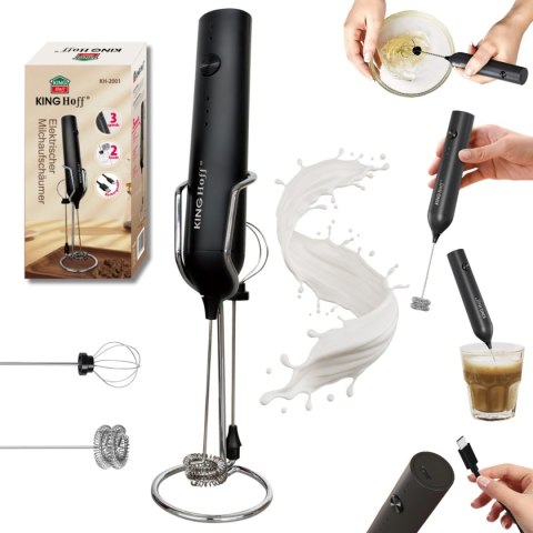 ELEKTRYCZNY MIKSER DO KOKTAJLI SPIENIACZ DO MLEKA KINGHOFF KH-2001