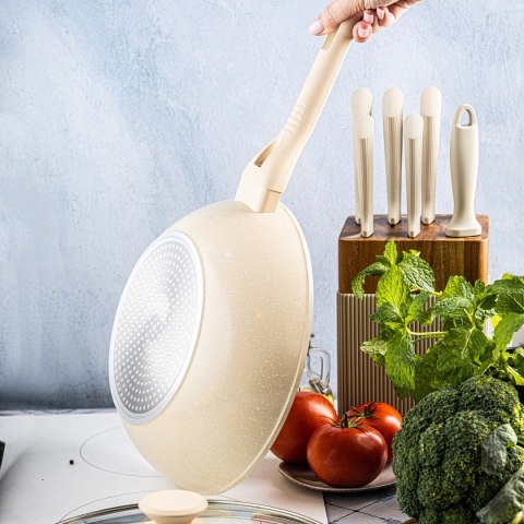 PATELNIA MARMURKOWA GŁĘBOKA WOK 28cm Z POKRYWĄ KLAUSBERG 28cm KB-7991