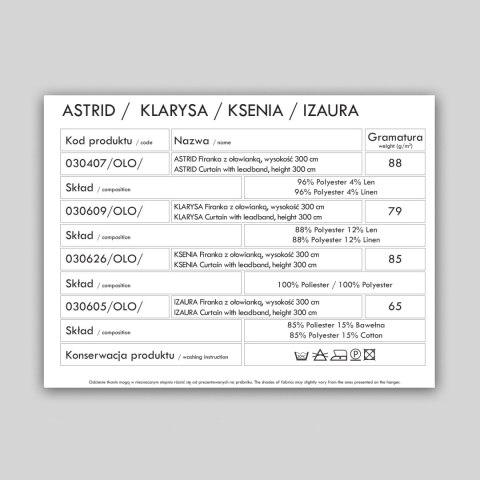 Próbnik ALLURE KLARYSA + IZAURA 030609/PRO/000/030605/1