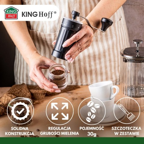 RĘCZNY MŁYNEK DO KAWY Z REGULACJĄ KINGHOFF KH-2002