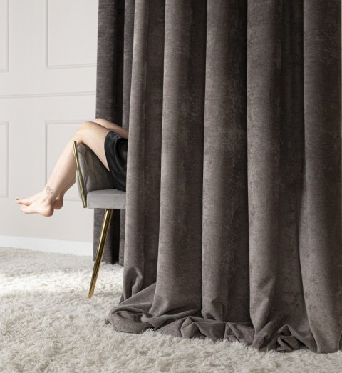 SOFT Tkanina dekoracyjna, wysokość 285cm, kolor 025 szarobrązowy TD0035/TDP/025/000285/1