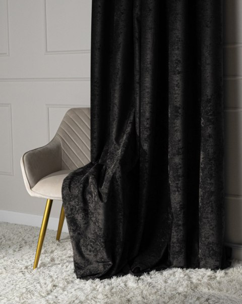 SOFT Tkanina dekoracyjna, wysokość 285cm, kolor 028 czarny TD0035/TDP/028/000285/1