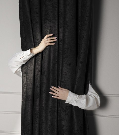 SOFT Tkanina dekoracyjna, wysokość 285cm, kolor 028 czarny TD0035/TDP/028/000285/1