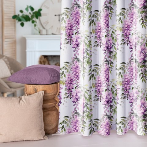 WISTERIA Tkanina dekoracyjna typu MILAS, szerokość 150cm, kolor 001 biały D00309/MIL/001/150000/1