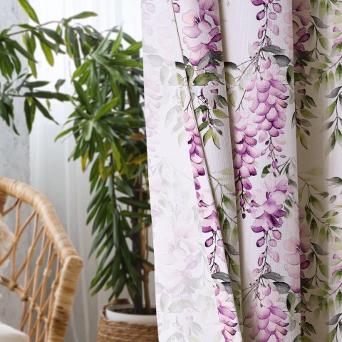 WISTERIA Tkanina dekoracyjna typu MILAS, szerokość 150cm, kolor 001 biały D00309/MIL/001/150000/1