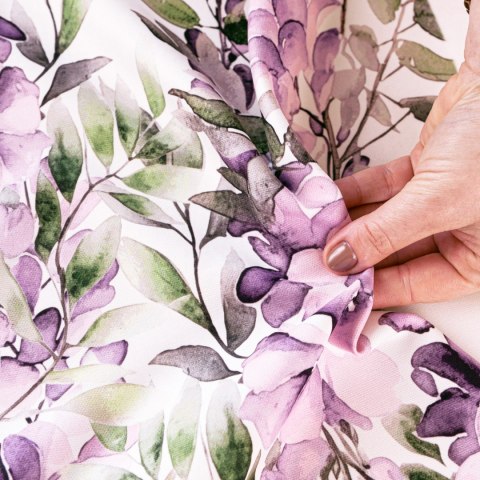 WISTERIA Tkanina dekoracyjna typu MILAS, szerokość 150cm, kolor 001 biały D00309/MIL/001/150000/1