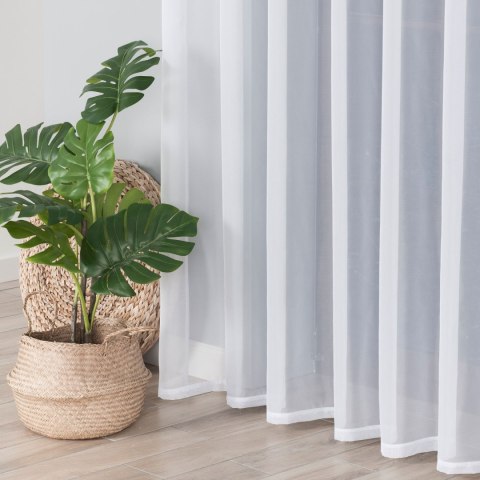 WOLINA Firana gotowa woalowa na przelotkach, szerokość 200cm x wysokość 250cm, kolor biały 001 002301/FGP/001/200250/1