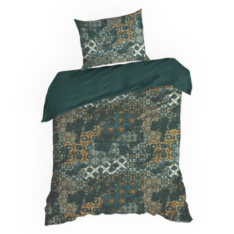 KOMPLET POŚCIELI SATYNOWEJ SPRING 69 160 X 200 CM CIEMNOZIELONY
