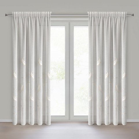 FIRANA GOTOWA AURELIA NA TAŚMIE 140 X 270 CM KREMOWY