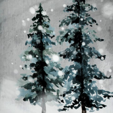 ŚWIĄTECZNY KOMPLET POŚCIELI FOREST 220 X 200 CM JASNOSZARY