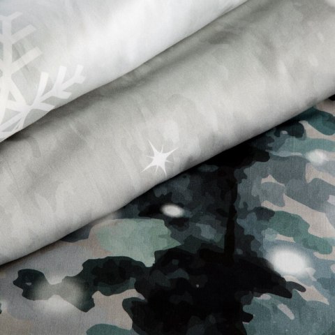 ŚWIĄTECZNY KOMPLET POŚCIELI FOREST 220 X 200 CM JASNOSZARY