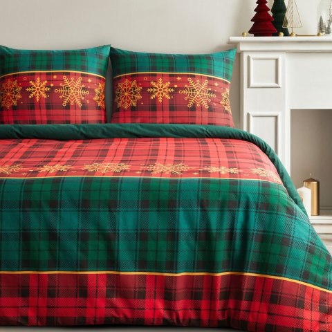 ŚWIĄTECZNY KOMPLET POŚCIELI GLORY 140 X 200 CM CZERWONY