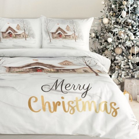 ŚWIĄTECZNY KOMPLET POŚCIELI JOYFULL 140 X 200 CM BIAŁY