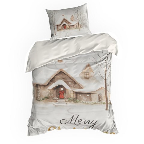 ŚWIĄTECZNY KOMPLET POŚCIELI JOYFULL 140 X 200 CM BIAŁY