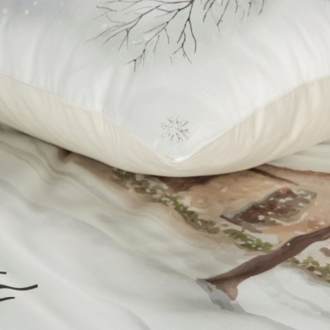 ŚWIĄTECZNY KOMPLET POŚCIELI JOYFULL 220 X 200 CM BIAŁY