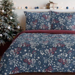 ŚWIĄTECZNY KOMPLET POŚCIELI KRISTY 160 X 200 CM GRANATOWY