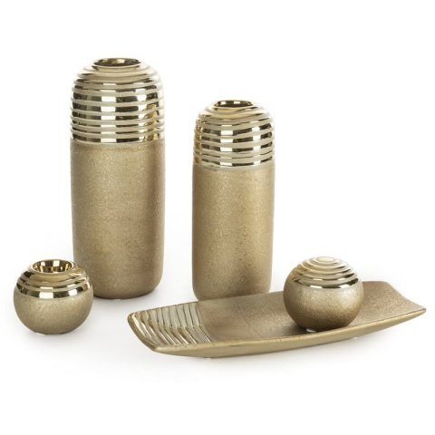 ŚWIECZNIK DEKORACYJNY ELARA (01) O 9 X 8 CM ZŁOTY