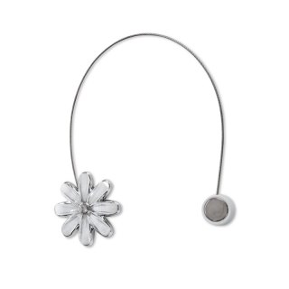 UPINACZ DEKORACYJNY Z MAGNESEM 5 X 14 CM BIAŁY