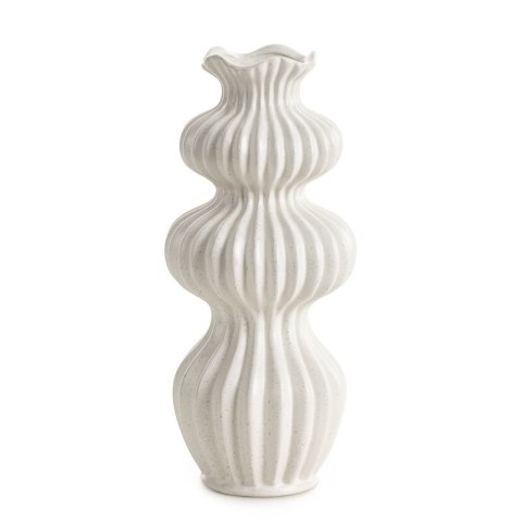 WAZON DEKORACYJNY KIVA (02) O 13 X 29 CM KREMOWY