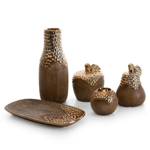 WAZON DEKORACYJNY NEVIA (01) O 15 X 33 CM JASNOBRĄZOWY