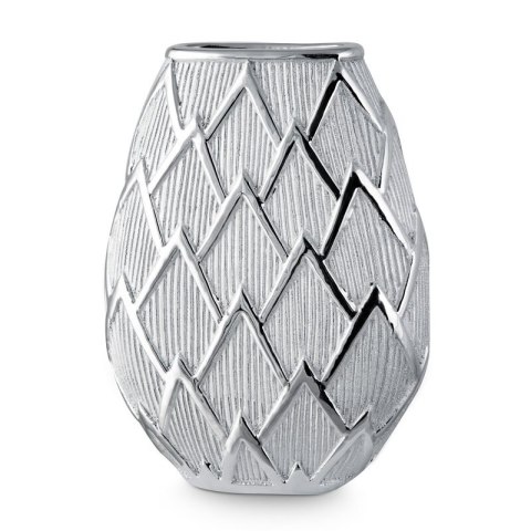 WAZON DEKORACYJNY SAELA (01) 20 X 10 X 26 CM SREBRNY