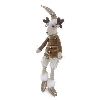 FIGURKA ŚWIĄTECZNA 6 X 10 X 32 CM SZAMPAŃSKI