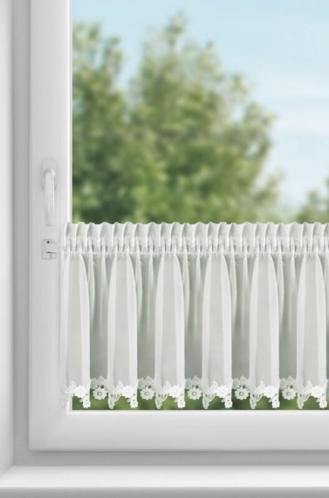 FIRANA GOTOWA LILI NA TAŚMIE 150 X 30 CM BIAŁY