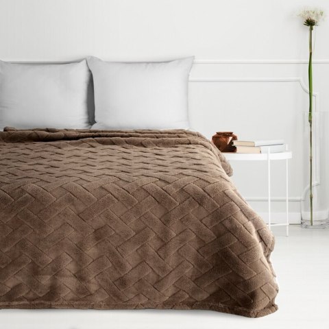 KOC D91 CARO 200 X 220 CM CIEMNOBRĄZOWY