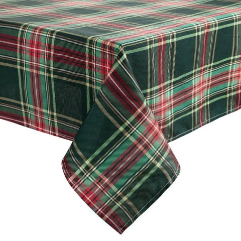 OBRUS ŚWIĄTECZNY AURORA 140 X 220 CM CZERWONY