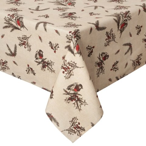 OBRUS ŚWIĄTECZNY MELODY 140 X 200 CM BEŻOWY