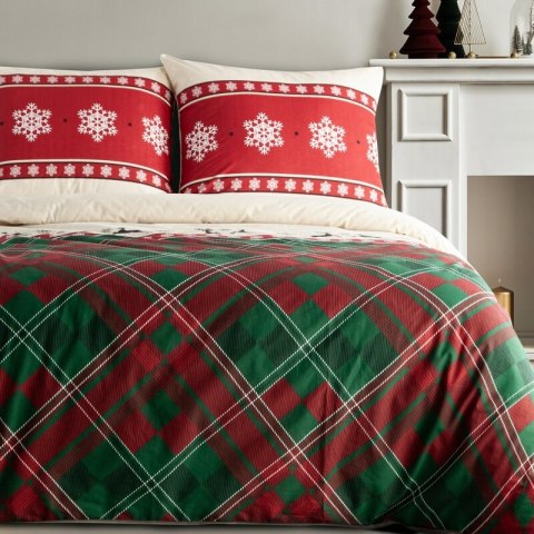 ŚWIĄTECZNY KOMPLET POŚCIELI AUSTIN 160 X 200 CM CZERWONY