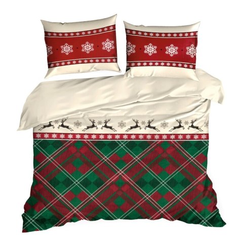 ŚWIĄTECZNY KOMPLET POŚCIELI AUSTIN 160 X 200 CM CZERWONY