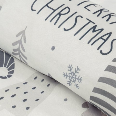 ŚWIĄTECZNY KOMPLET POŚCIELI DWARF 140 X 200 CM BIAŁY