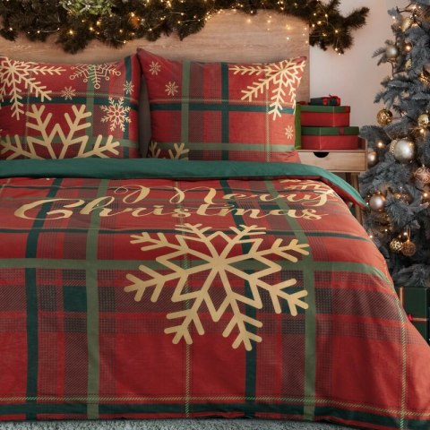 ŚWIĄTECZNY KOMPLET POŚCIELI ESTRELLA 140 X 200 CM CZERWONY