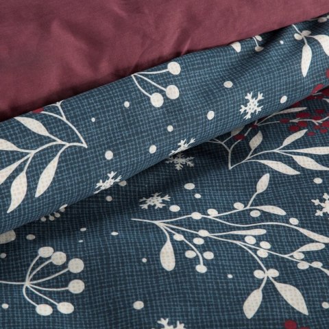 ŚWIĄTECZNY KOMPLET POŚCIELI KRISTY 140 X 200 CM GRANATOWY