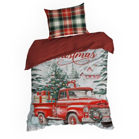 ŚWIĄTECZNY KOMPLET POŚCIELI XMAS 220 X 200 CM CZERWONY