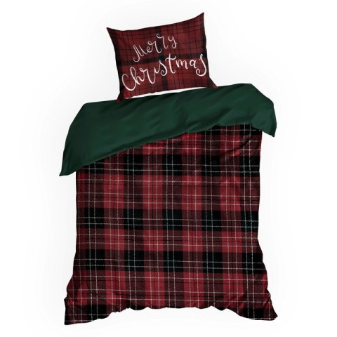 ŚWIĄTECZNY KOMPLET POŚCIELI NOELLIE 140 X 200 CM BORDOWY