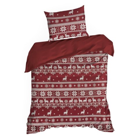 ŚWIĄTECZNY KOMPLET POŚCIELI OSLO 220 X 200 CM CZERWONY
