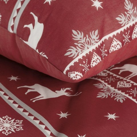 ŚWIĄTECZNY KOMPLET POŚCIELI OSLO 220 X 200 CM CZERWONY