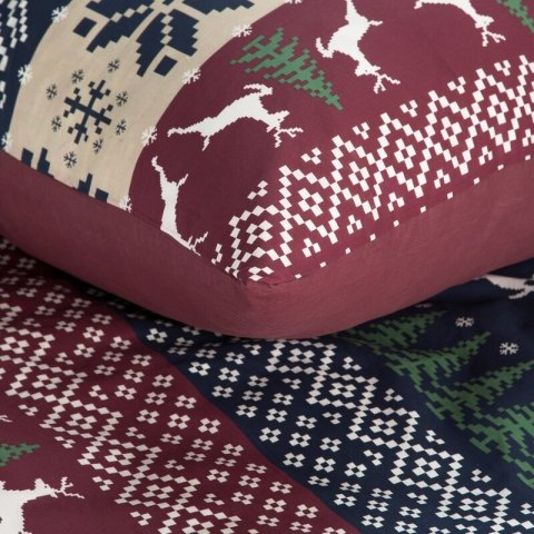 ŚWIĄTECZNY KOMPLET POŚCIELI SKANDY 140 X 200 CM GRANATOWY