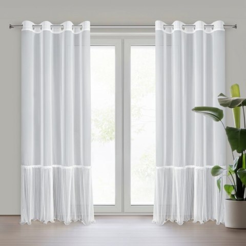 FIRANA GOTOWA HANA 140 X 250 CM BIAŁY