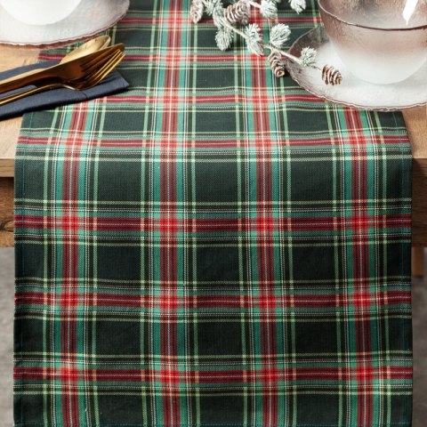 OBRUS ŚWIĄTECZNY AURORA 40 X 180 CM CZERWONY