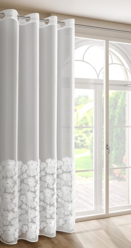 ZASŁONA GOTOWA JASMIN 2 140 X 250 CM BIAŁY