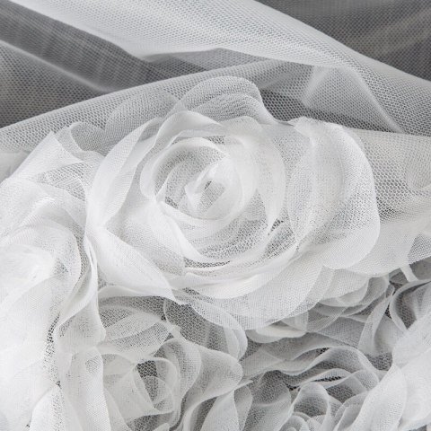 ZASŁONA GOTOWA ROSES 2 140 X 250 CM BIAŁY