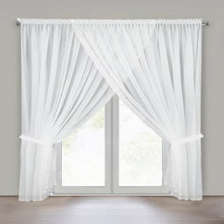 FIRANA GOTOWA CAROLINE NA TAŚMIE 400 X 250 CM BIAŁY