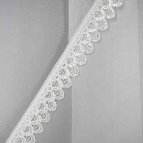 FIRANA GOTOWA CAROLINE NA TAŚMIE 400 X 250 CM BIAŁY