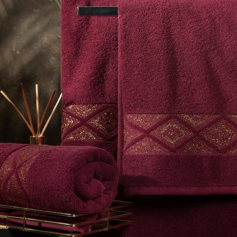 RĘCZNIK AZARI (04) 50 X 90 CM BORDOWY