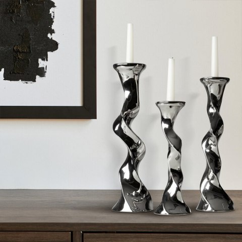 ŚWIĄTECZNA CERAMIKA O 11 X 32 CM SREBRNY