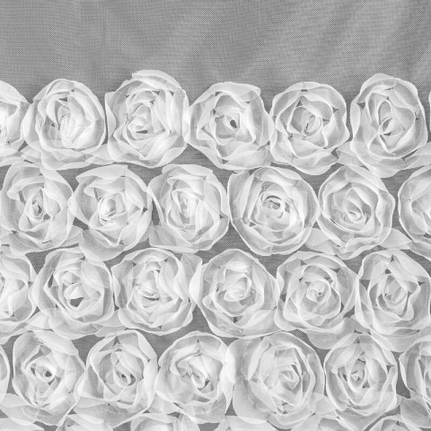 ZASŁONA GOTOWA ROSES 3 NA TAŚMIE 140 X 270 CM BIAŁY